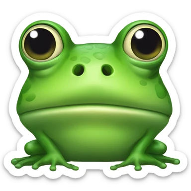 frog with frog on its head sticker
