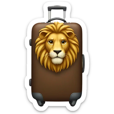 lion head on center of Luggage  sticker