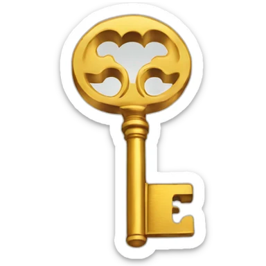 Gold key sticker