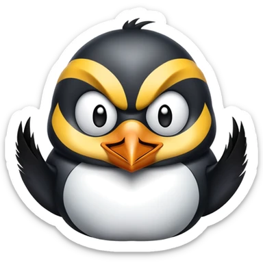 Half penguin half wolverine sticker