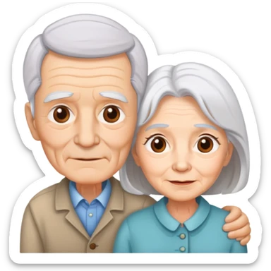 Old people couple sticker