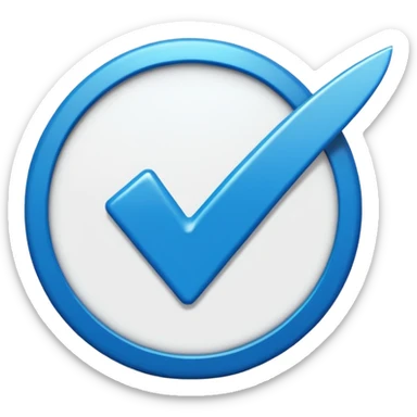 I want a blue background and a white checkmark inside it emoji which I will call the "Fake Roblox Verified Badge Emoji" and the blue background should be square and it should be the "🟦" emoji being the background sticker