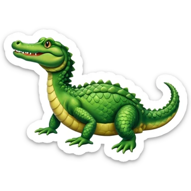 Alligator peeing sticker