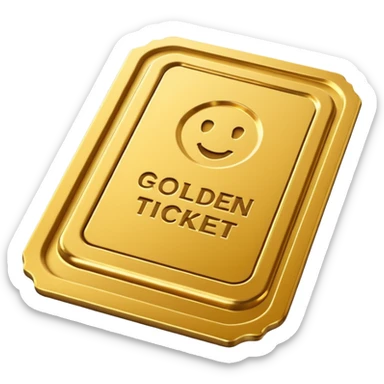 golden ticket sticker