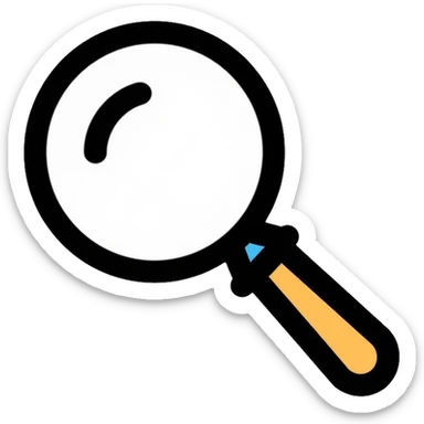 magnifying glass sticker