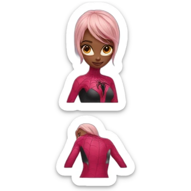 Spider girl sticker