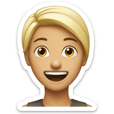 woman looking excited sticker
