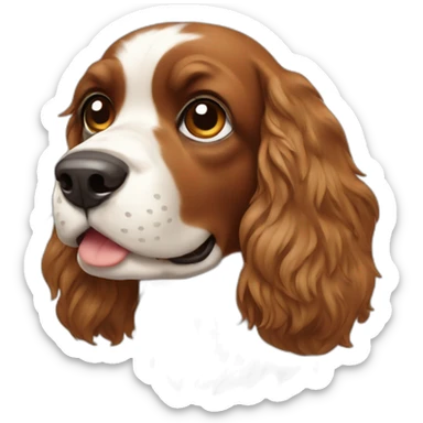Spaniel haciendo un guió sticker