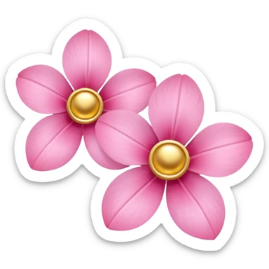 a pink flower wearing earrings sticker