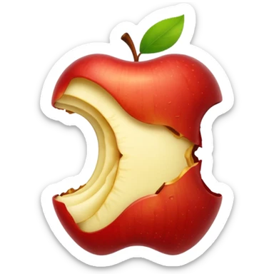 Apple core sticker