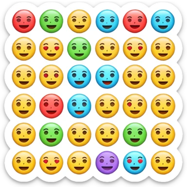 create a realistic emoji showing something showing real time data sticker