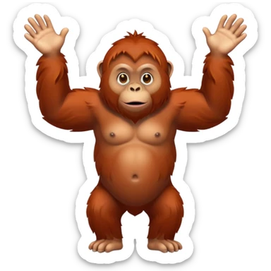 orangutan full body sticker