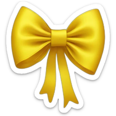 Bright yellow bow sticker