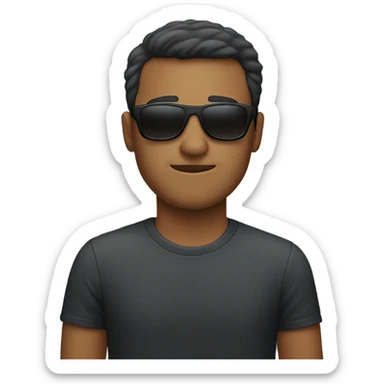 Tshirt person wearing sunglasses sticker