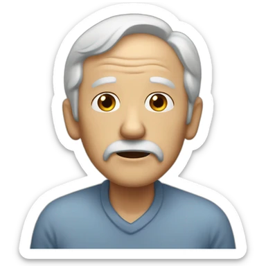 Old man gets heart attack sticker