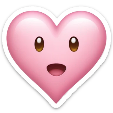 Light pink heart  sticker