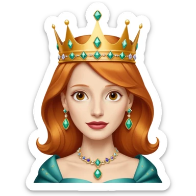 Jessica Chastain, as a queen sticker