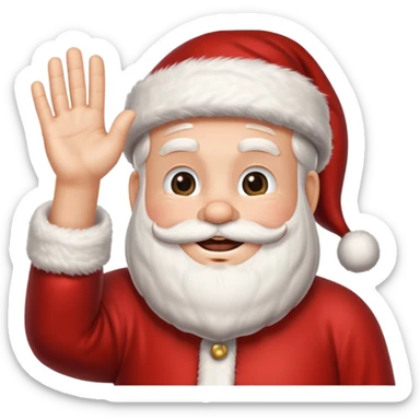 SANTA CLAUSE Y MANO ARRIBA ANIMANDO sticker