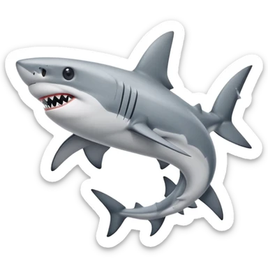Shark wearing Nike shoes sticker