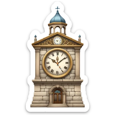 make an emoji which are a clock tower sticker