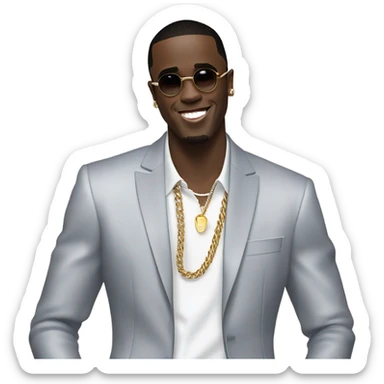 justin bieber with diddy sticker