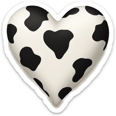 Cowprint heart sticker