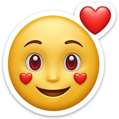smiling face with a heart nearby sticker