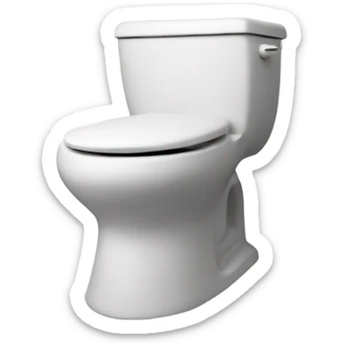 Make a toilet with a head coming out of it sticker