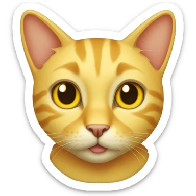 yellow cat sticker