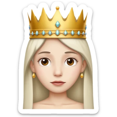 White crown skinny sticker