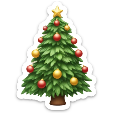 Cozy christmas tree sticker