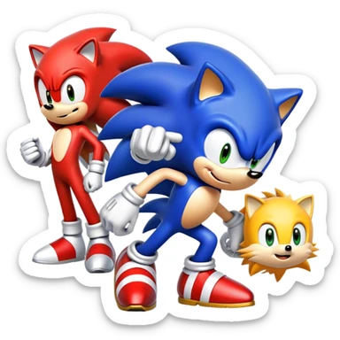 Sonic the Hedgehog and the other characters are interesting to me  sticker
