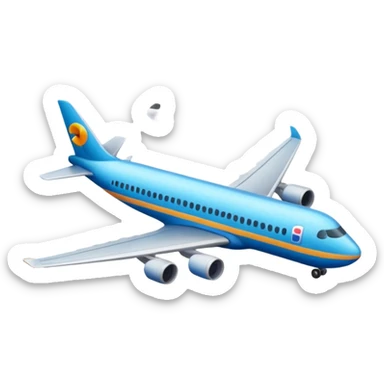 travel itinerary with airplane and calendar, no text sticker