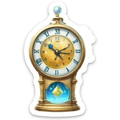 Sparkling magic clock sticker