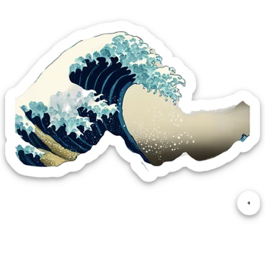 Kanagawa wave sticker