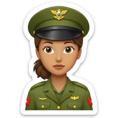 militar mujer sticker