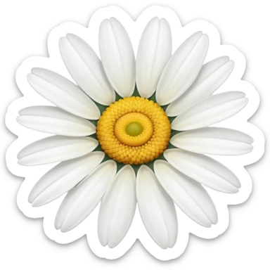 A white daisy  sticker