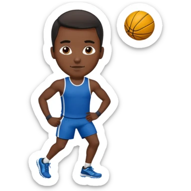 black man Number 7 Printed Athlete sticker