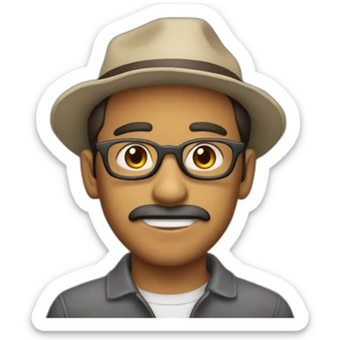 Chico con cigarrio sticker