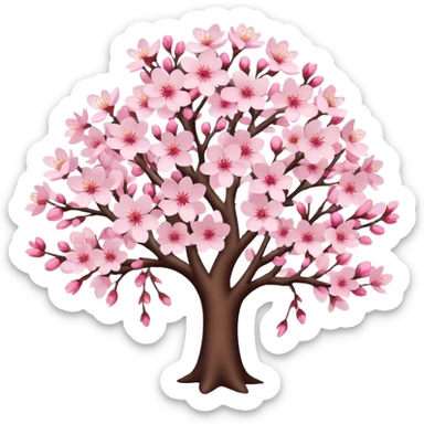 Cute Sakura cherry blossom tree  sticker