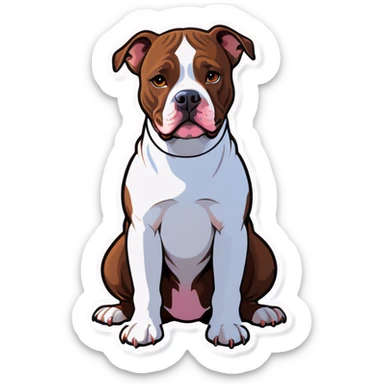 Princess Leia brown pitbull  sticker