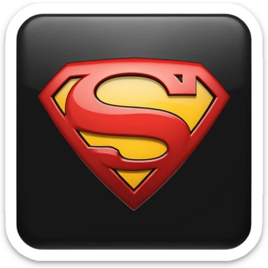 Superman Symbol batman v superman black sticker