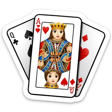 playing cards sticker