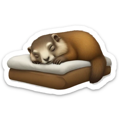Marmotte sleeping sticker