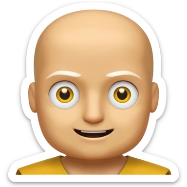 An Roblox Noob Face With An Normal expresion (Just An Bald Yellow Square With Eyes And Mouth) (An Litelar Yellow Square) sticker