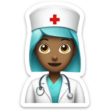 bot with nurse hat sticker