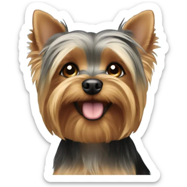 Cute Yorkie dog sticker