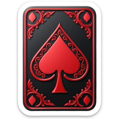 Jack of Spades with out the card only the symbols sticker