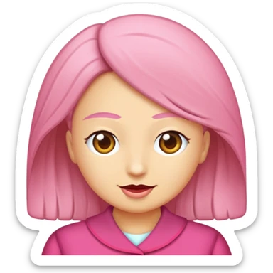 Kuş bakışından görünen üzerinde alev bulunan pembe bir mum çiz sticker