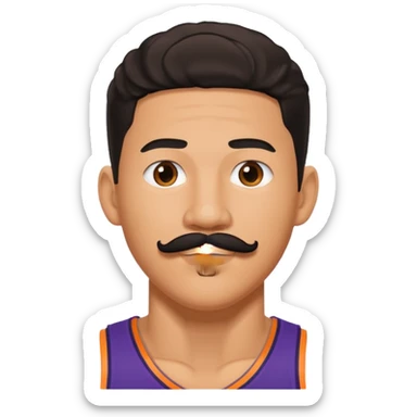 devin booker with mustache sticker